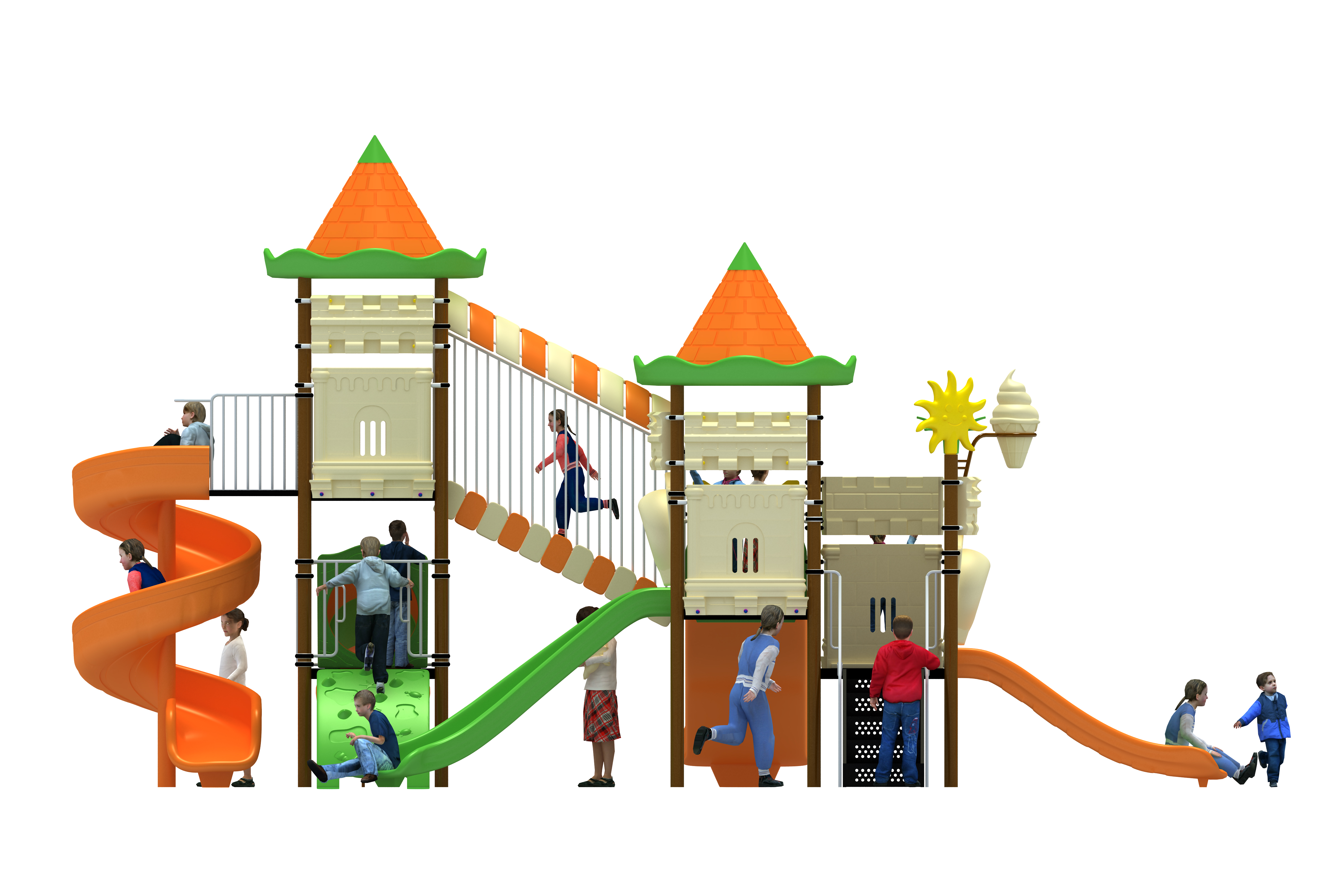 Kale Temalı Oyun Grubu B-200 PRK-207 | Temalı Metal Oyun Grupları | Erse Kent Mobilyaları